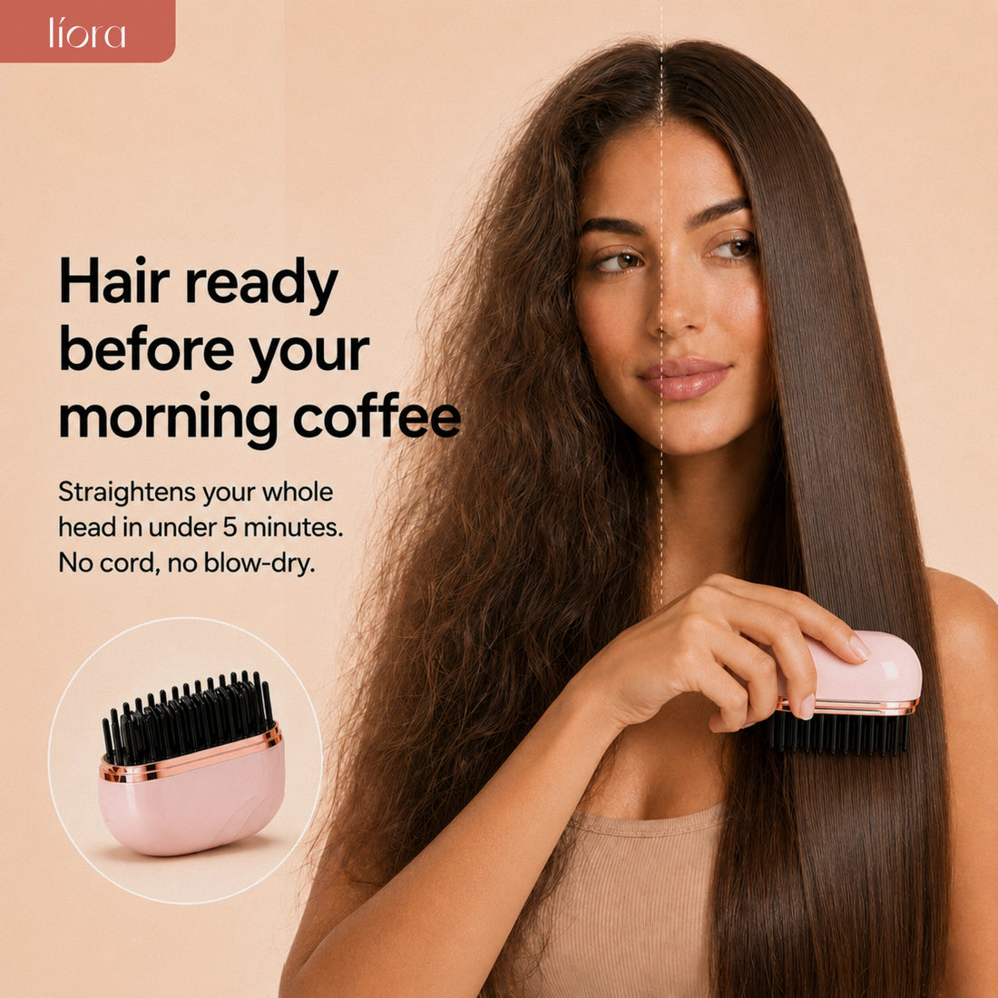 Líora Flat Control - Hair Straightening Brush