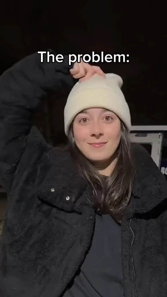 You're wearing the wrong beanie — upgrade to Líora Satin Beanie. Stop frizz inst
