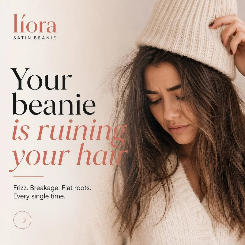 Your beanie is ruining your hair… and you don’t even realize it.  Frizz. Static.
