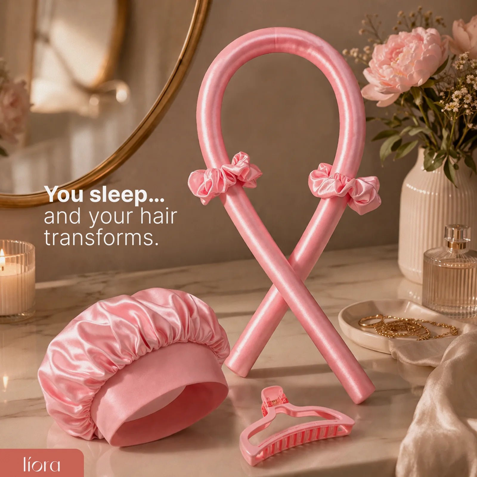Liora Overnight Curl Set Product Demonstration Image